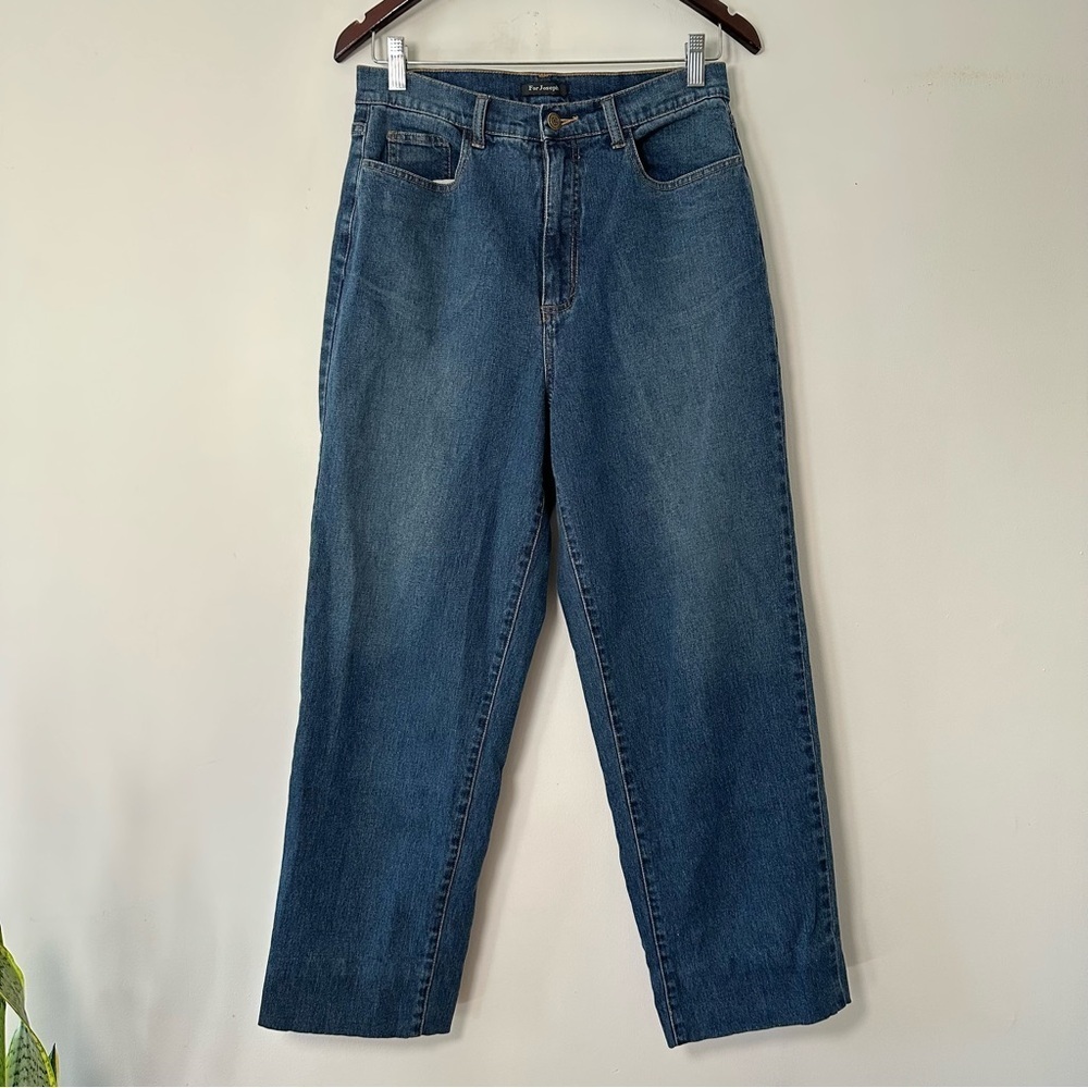 For Joseph 90s Y2K Wide Straight Cropped Medium Wash Denim Jeans Women’s Size 12